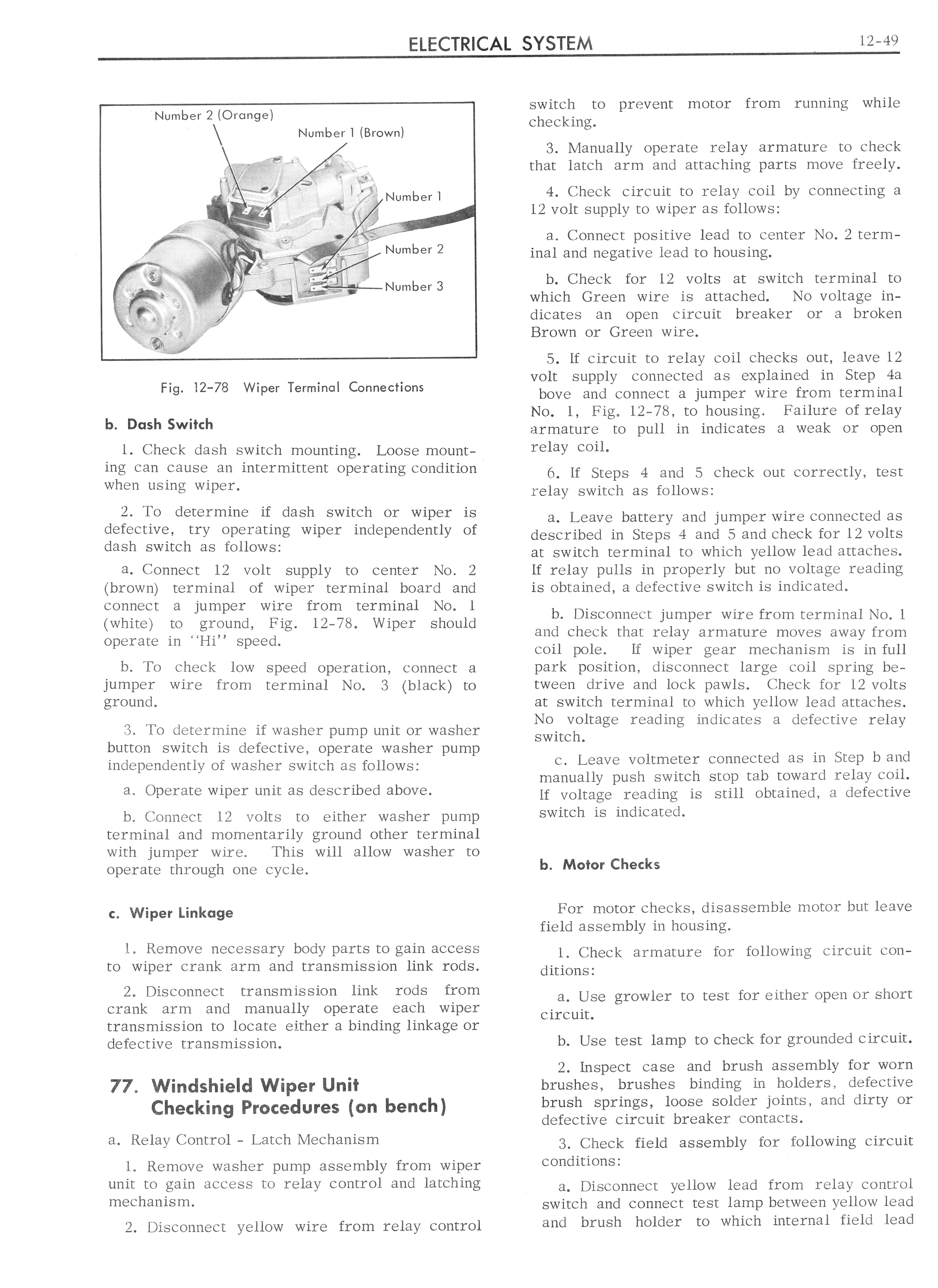 1962 Cadillac Shop Manual Electrical Page 49 of 62